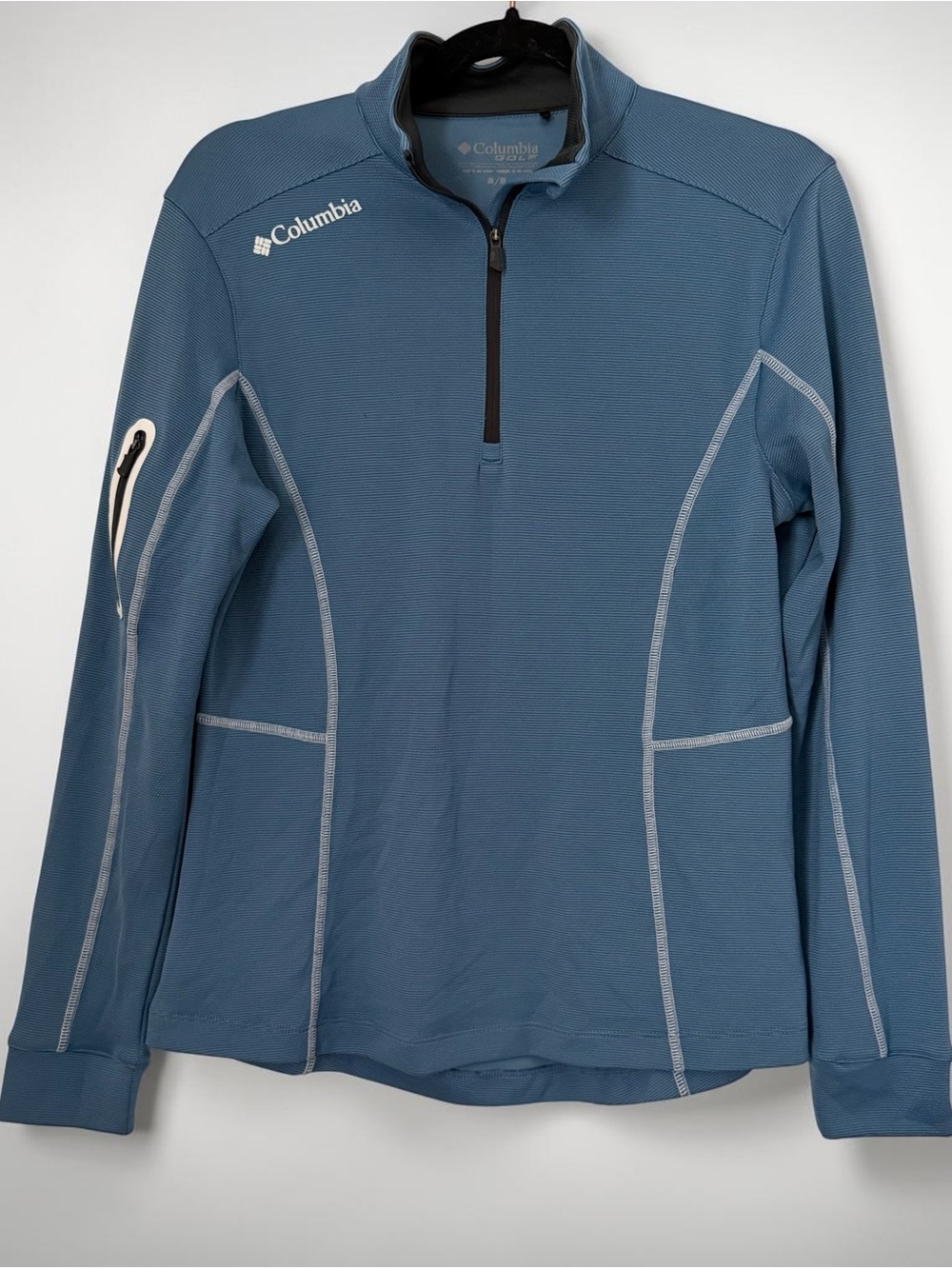 Columbia Omni-Wick Shotgun Quarter Zip Athletic Pullover Slate Blue Size M